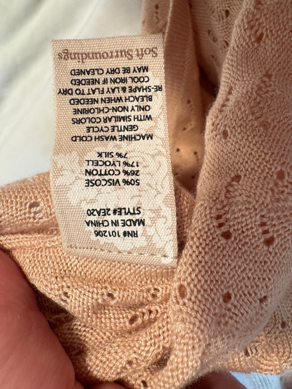 Soft Surroundings Blush Open-Front Knit Cardigan - Picture 10 of 10